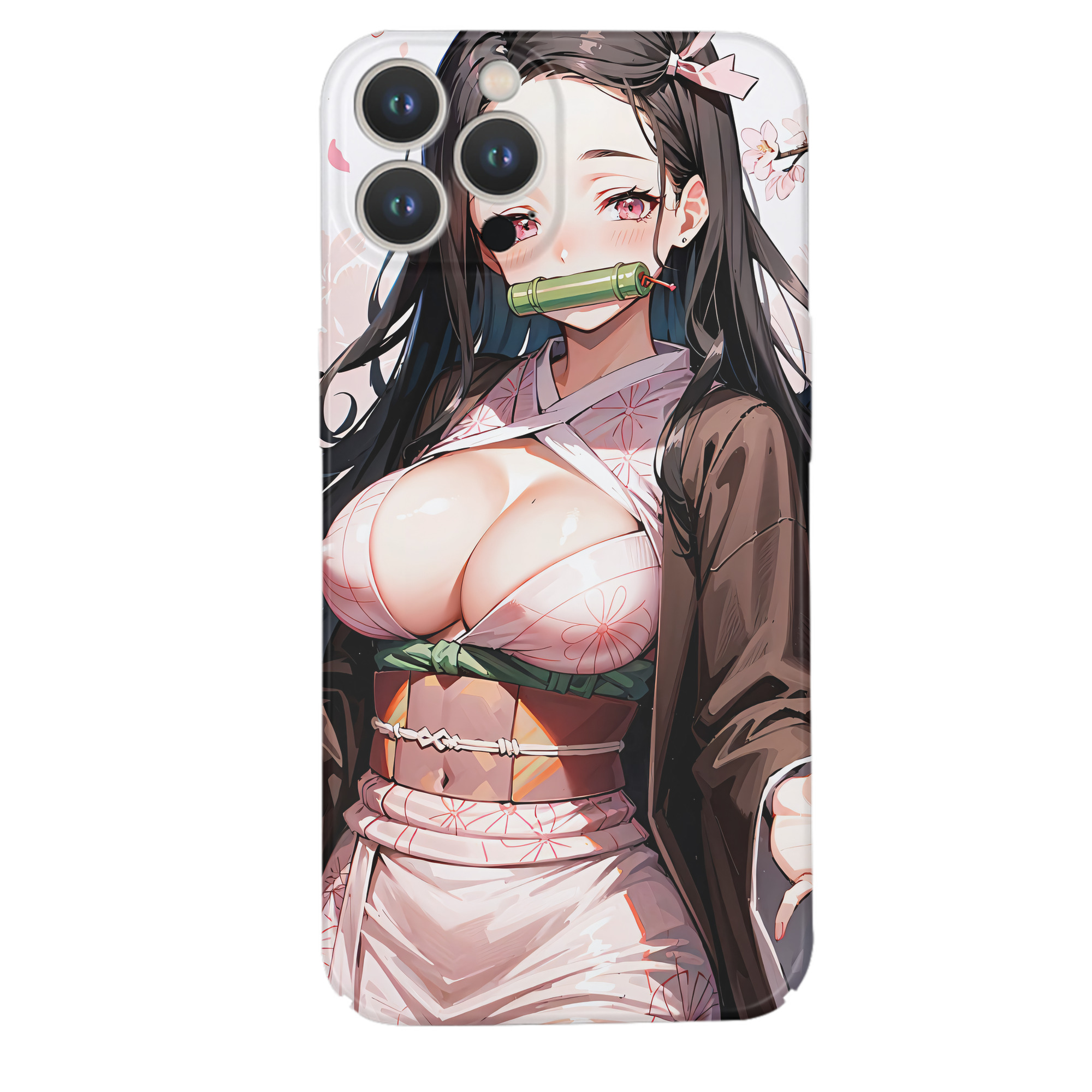 （画像用） 鬼滅の刃（きめつのやいば）竈門 禰󠄀豆子／かまど ねずこ Kamado Nezuko 【iPhone 14シリーズ対応】ハードケース